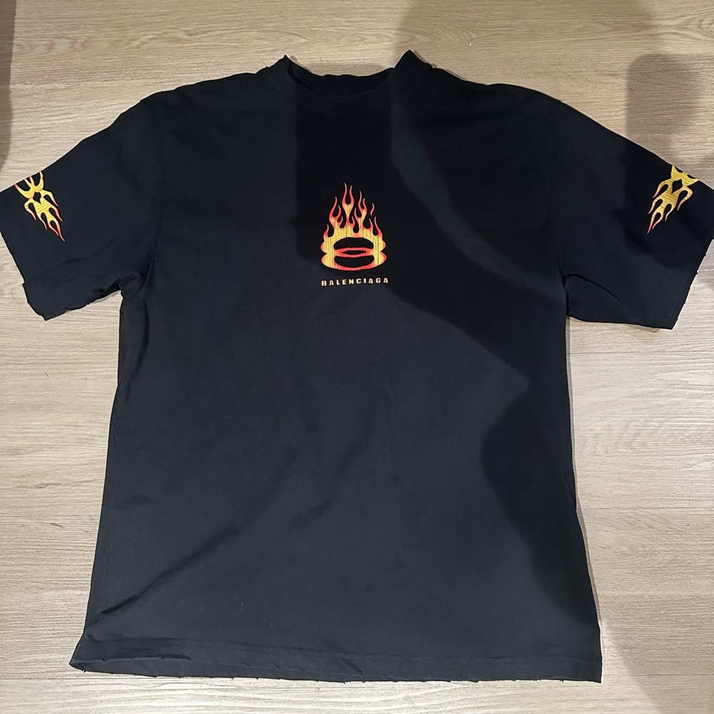 Balenciaga Black Graphic Men's Shirt